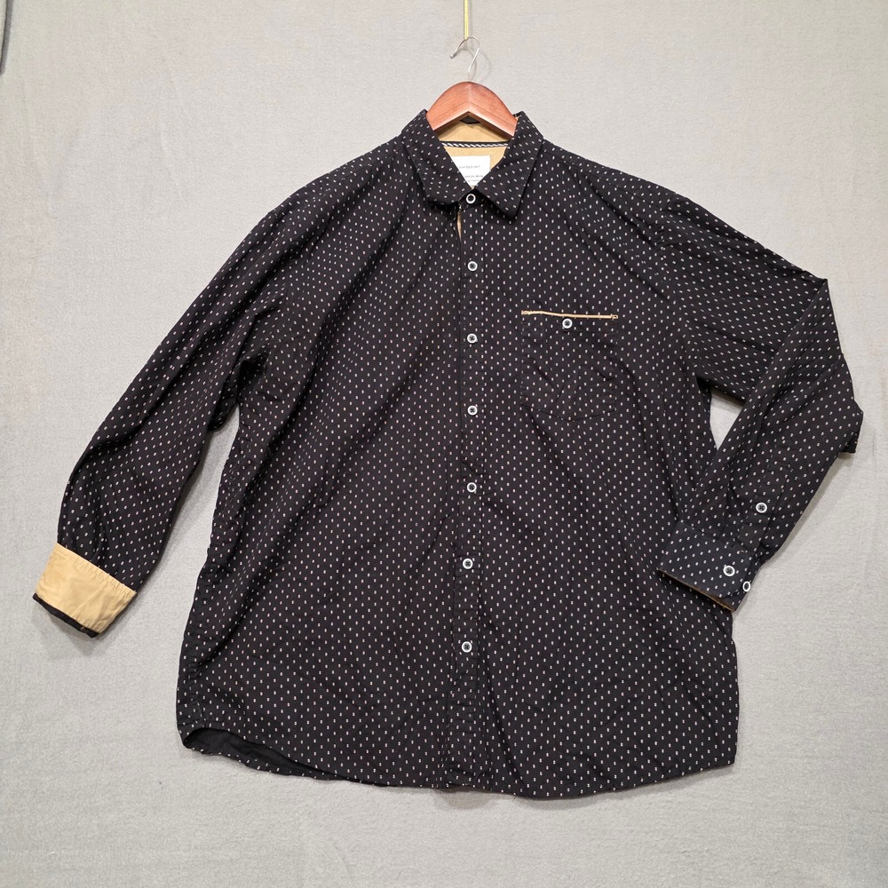 Craft Flow Mens Button Up‎ Long Sleeve Flip Cuff Shirt Size 2XL
